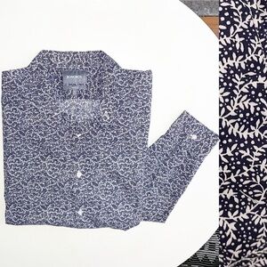 Bonobos Men’s Standard Fit Print Button Down Shirt Blue Size XL